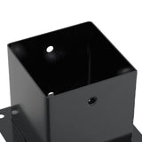 Post Bases Square 4 pcs Anthracite 141x141 mm Powder-coated Steel 42000034