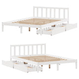 Bed Frame without Mattress White 135x190 cm Double Solid Wood Pine 3301466