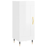 Sideboard High Gloss White 34.5x34x90 cm Engineered Wood 830422