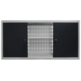 Wall Mounted Tool Cabinet Industrial Style Metal Grey and Black 145366