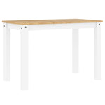 ZNTS Dining Table Panama White 117x60x75 cm Solid Wood Pine 4005704