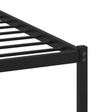 Metal Bed Frame without Mattress Smoked Oak 140x190 cm 4017053