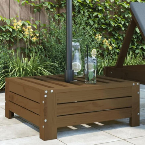 ZNTS Parasol Base Cover Honey Brown Solid Wood Pine 825334