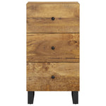 ZNTS Sideboard with 3 Drawers 40x33.5x75 cm Solid Wood Mango 352908