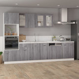 Hanging Glass Cabinet Lyon Grey Sonoma 40x31x60 cm Engineered Wood 826346