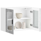 Kitchen Wall Cabinet with Glass Door Porto Grey Sonoma 854093