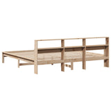 Bed Frame without Mattress 200x200 cm Solid Wood Pine 3309725