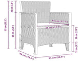 Garden Dining Set 3 pcs Anthracite Polypropylene 3378674