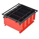 ZNTS Paper Log Briquette Maker Steel 38x31x18 cm Black and Red 142922