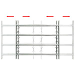 Adjustable Security Grille for Windows with 4 Crossbars 1000-1500 mm 141387