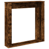 Fireplace Surround Smoked Oak 100x20x100 cm Engineered Wood 854575