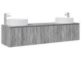 Bathroom Cabinet Set 3 pcs Grey Sonoma 49.5 x 44.5 x 65.5 cm 3405733
