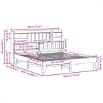 Bed Frame without Mattress 180x200 cm Super King Solid Wood Pine 3308834