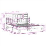 Bed Frame without Mattress 180x200 cm Super King Solid Wood Pine 3308834