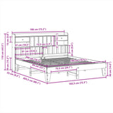 Bed Frame without Mattress 180x200 cm Super King Solid Wood Pine 3308834