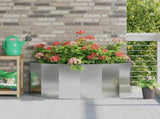 Planter Silver 120 x 60 x 50 cm Galvanised Steel 883708