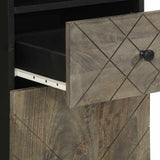 3 Piece Bathroom Furniture Set Black Solid Wood Mango 3310001