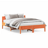 Bed Frame without Mattress Wax Brown 140x200 cm Solid Wood Pine 842597