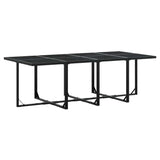 9 Piece Garden Dining Set with Cushions Black Poly Rattan 3295025