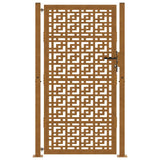 Garden Gate 100x175 cm Weathering Steel Cross Design 4101007