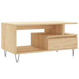 ZNTS Coffee Table Sonoma Oak 90x49x45 cm Engineered Wood 831023