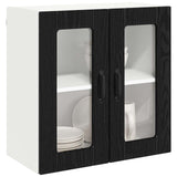 Wall Glass Cabinet LUCCA Black Oak 60 x 31 x 60 cm 8003823