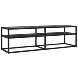 TV Cabinet Black Marble 140x40x40.5 cm Tempered Glass 331717