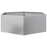 Garden Planter Hexagon 138x120x45 cm Galvanized Steel 851141
