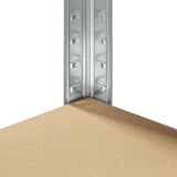 5-Layer Corner Shelf Silver Steel&Engineered Wood 4016963