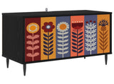 TV Cabinet ESSEN 69 x 33 x 50.5 cm Black Oak Engineered Wood 8007022