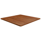 Square Table Top Dark Brown 90x90x2.5cm Treated Solid Wood Oak 343047