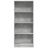 Bookcase Concrete Grey 60x24x143 cm Engineered Wood 857815