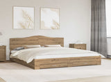 Bed Frame with Drawer Artisan Oak 180 x 200 cm Engineered Wood 3413577
