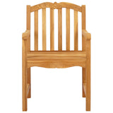Handcarved Rose Chair 2 pcs Natural Solid Teak Wood 42030019