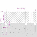 Fence and Post Silver 0.4 x 25 m Steel 3336304