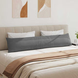 Sofa Pillows 2 pcs Dark Grey 200 x 40 cm Fabric 42013899