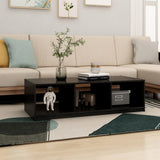 Coffee Table Black 110x50x34 cm Solid Pinewood 809916