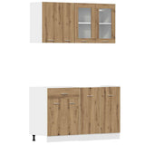 4 Piece Kitchen Cabinet Set Lyon Artisan Oak Engineered Wood 3328574