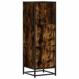 Highboard Smoked Oak 35.5x35x106.5 cm Engineered Wood and Metal 849066