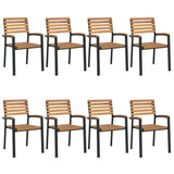 9 Piece Garden Dining Set Solid Wood Acacia and Metal 3155413
