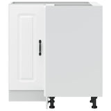 Kitchen Corner Base Cabinet Kalmar White Engineered Wood 853507