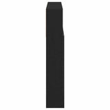 Headboard Cabinet Black Oak 160 x 19 x 103.5 cm Engineered Wood 862753