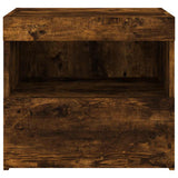 Bedside Cabinets with LED Lights 2 pcs Smoked Oak 50x40x45 cm 836772