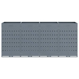 Wheelie Bin Storage for 4 Bins Light Grey 272 x 77.5 x 121.5 cm 3394750
