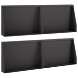 Retaining Wall 4 pcs 60 x 12 x 30 cm Steel Black 3449072