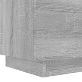 Bedside Cabinets with LED Lights 2 pcs Grey Sonoma Engineered Wood 836746