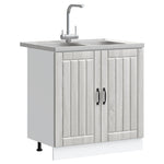 Kitchen Cabinet Lucca 2 pcs Light Grey 80 x 46 x 81.5 cm 3315017