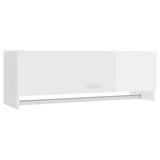 Wardrobe High Gloss White 100x32.5x35 cm Engineered Wood 808239