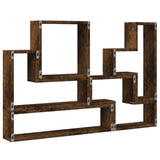 Wall Shelf Smoked Oak 96x12x64 cm Engineered Wood 840804