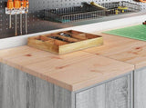 Garage Storage Cabinet Grey Sonoma 30x51x85 cm Solid Wood Pine 860558